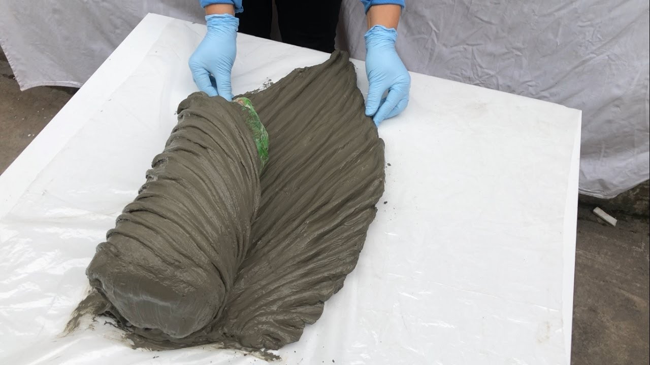 Creative Unique Ornaments From Cement - How To Create A Beautiful Flower Vase From Fabric And Cement