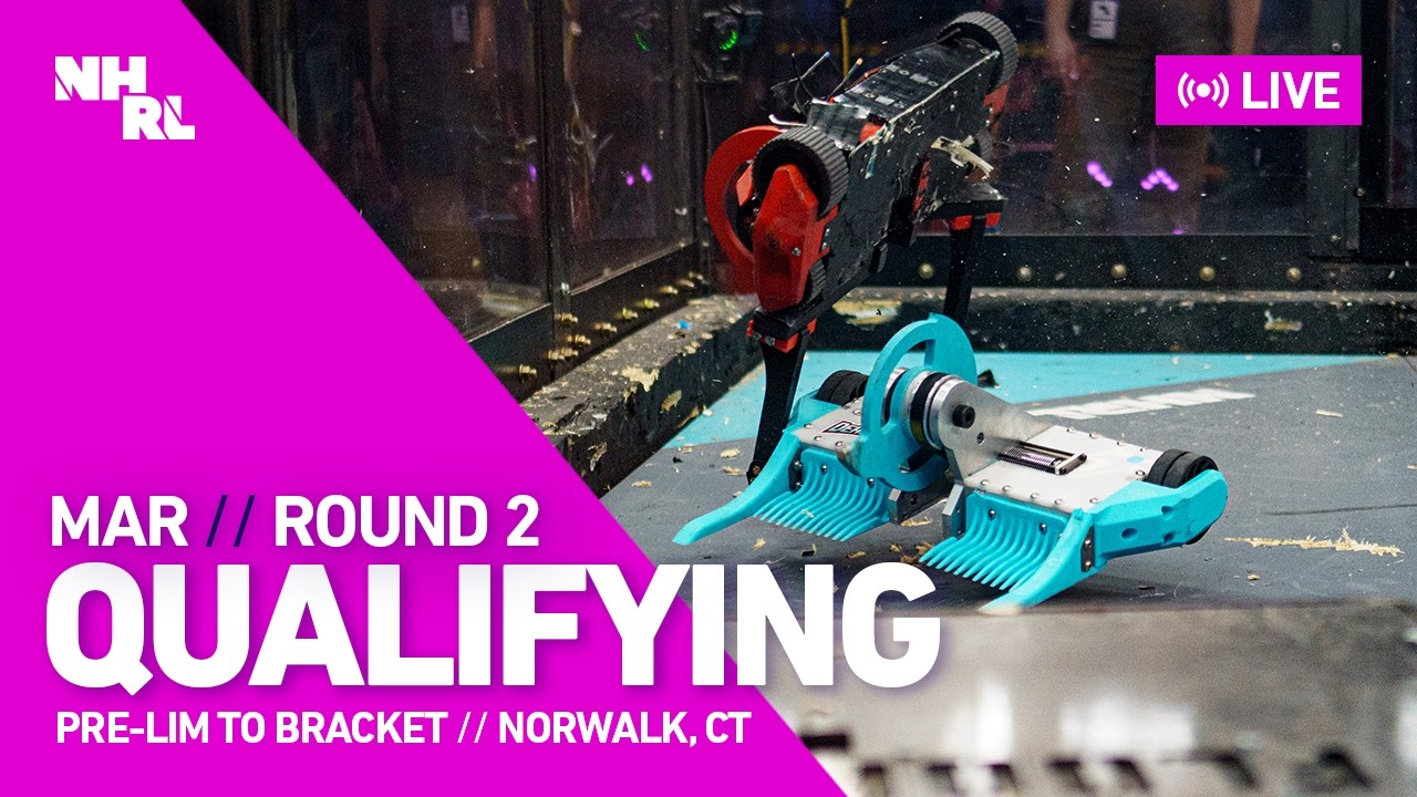 Robot Combat - NHRL Open Round 2 Qualifying Round LIVE March 7th /// 10am - 2pm ET
