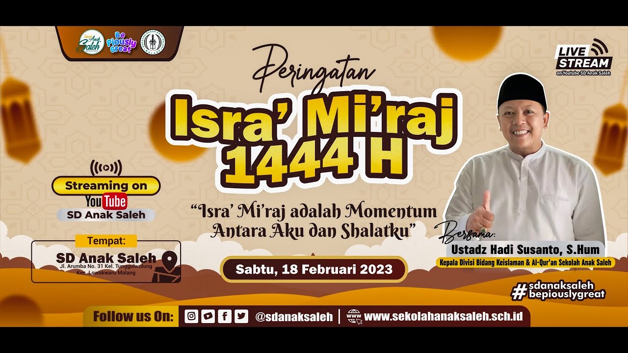 Peringatan Isra Mi'raj 1444 H | SD Anak Saleh 2023