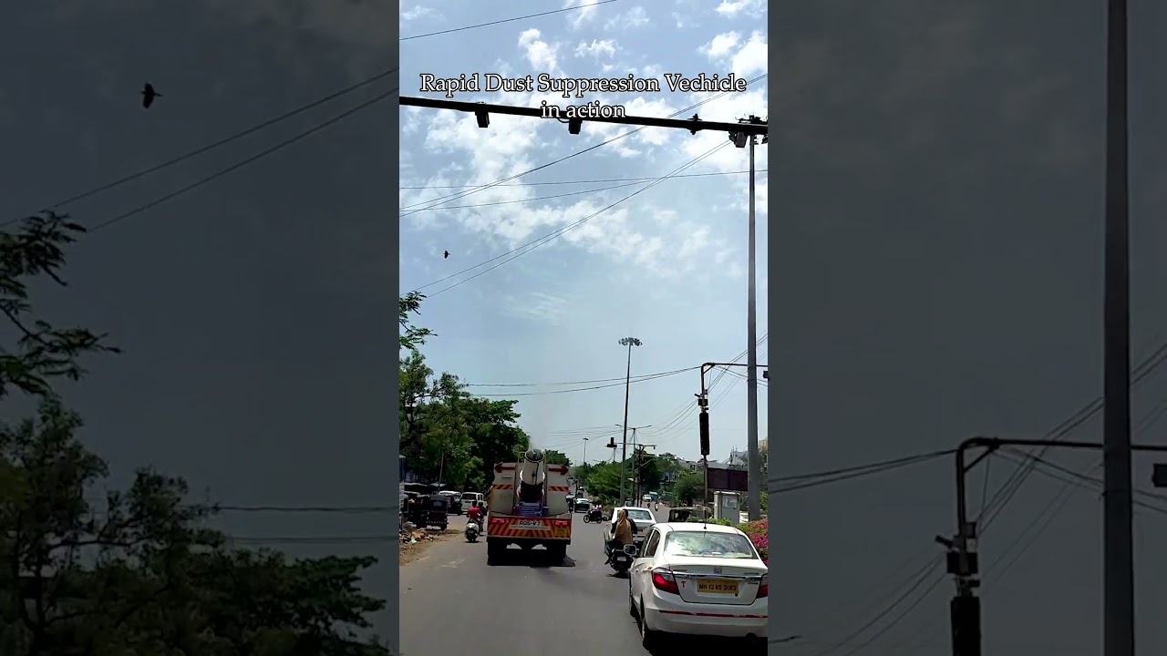 Rapid Dust Suppression Vehicle in action | SaudaGhar Real Estate 2024 #pune #pollution #undercontrol