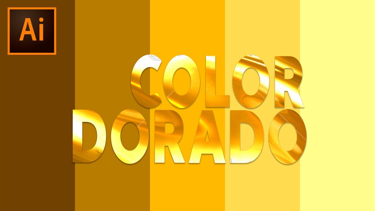 Color DORADO en illustrator cc2022