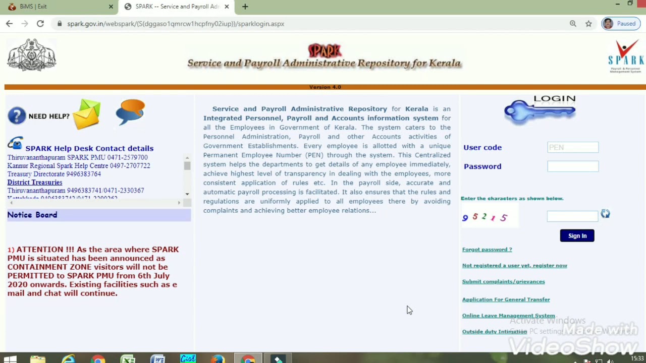 Online Leave application Spark