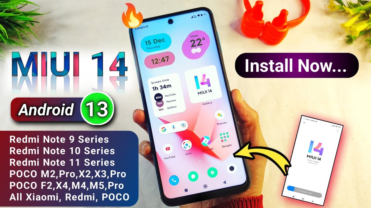 How To Install MIUI 14 & Android 13 In Any Xiaomi, Redmi, Poco Devices | Install MIUI 14 & Features.