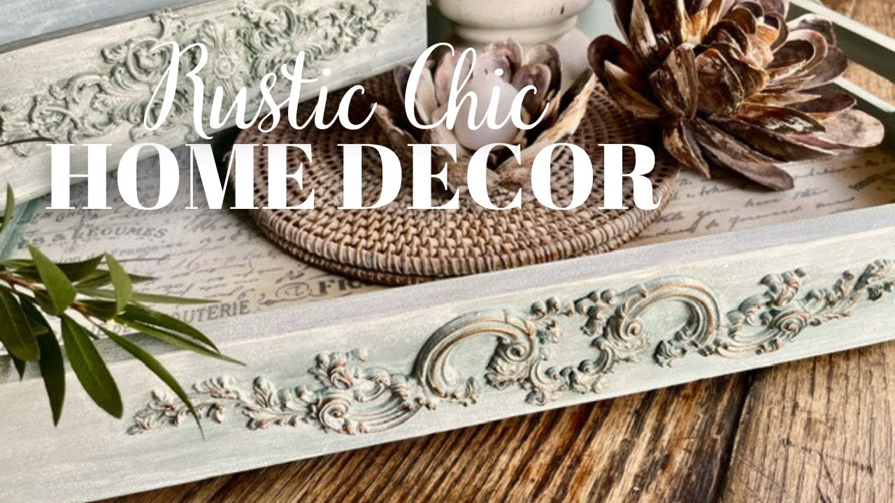 DIY Thrifted Tray Makeover | Rustic Chic with Decoupage, Decor Poly™ & Chalk Paste® |