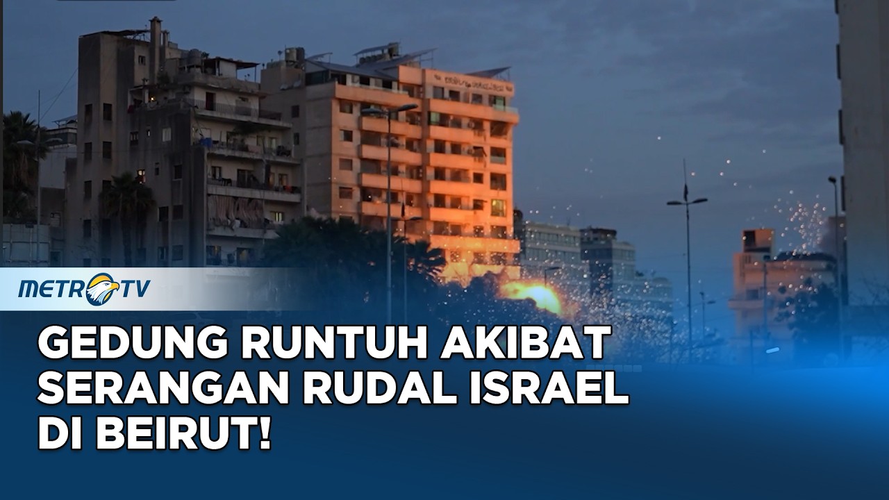 Gedung 10 Lantai Roboh di Beirut Akibat Serangan Rudal Israe