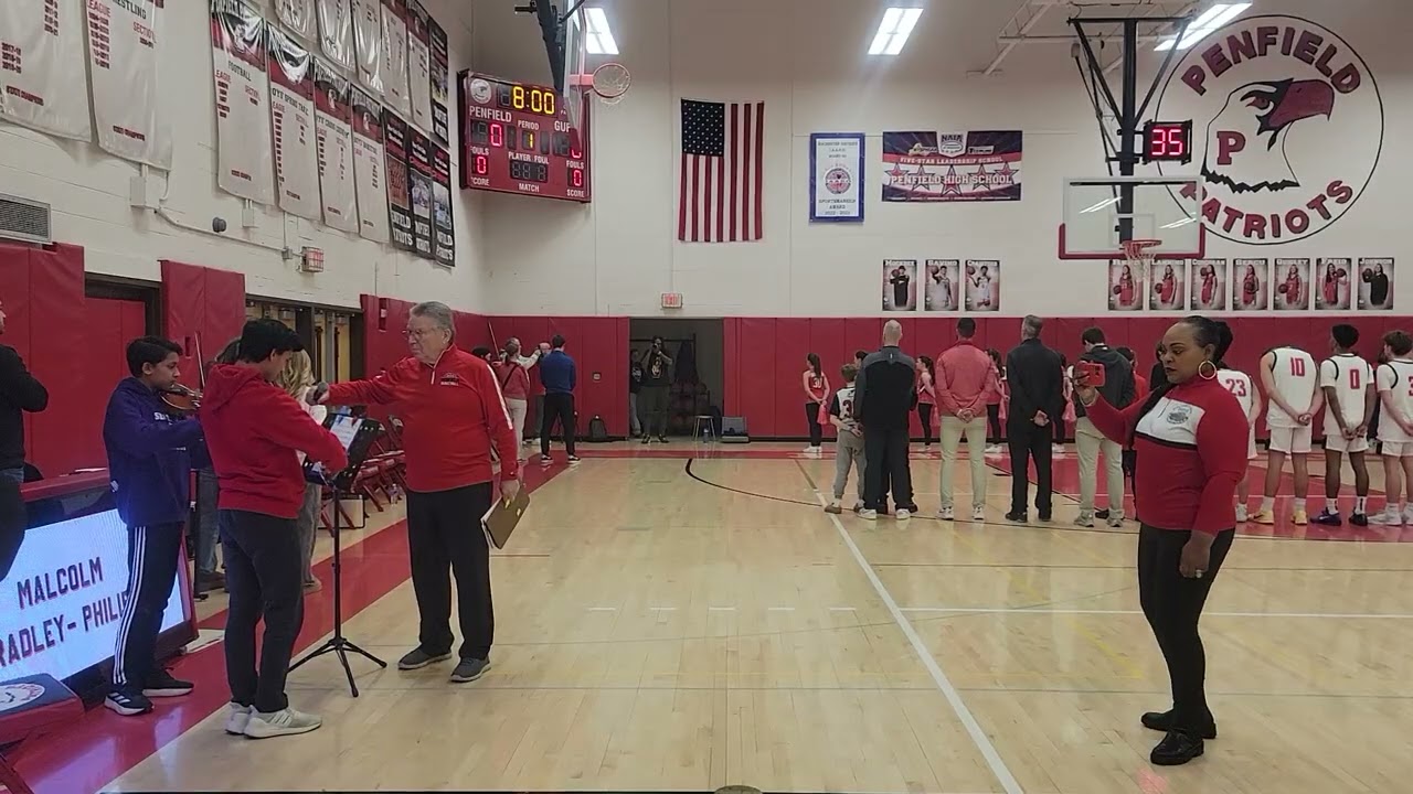 National Anthem USA (2026) violin - 🎻 Penfield Boys Basketball – Shah Brothers (from courtside)