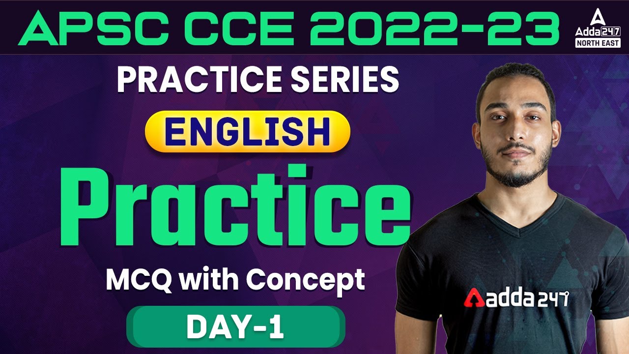 APSC CCE 2022-23 | Practice Day 1 | MCQ with Concept | English | Adda247 NE