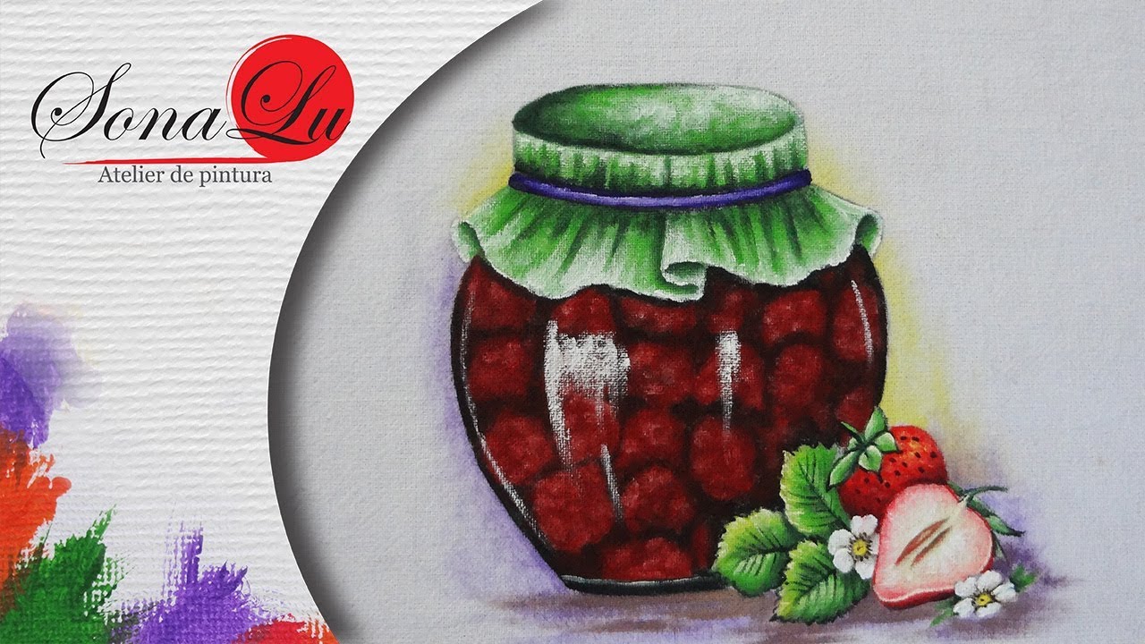 Aula 210 - Pote de Geleia de Morango em Pano de Prato