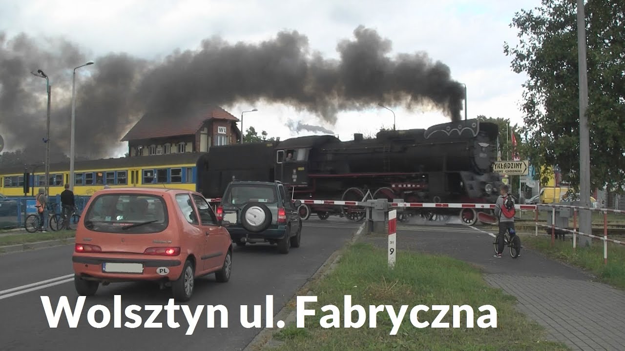 [ Ol49-69 ] 🇵🇱 Przejazd kolejowy / Railroad crossing Wolsztyn ul. Fabryczna