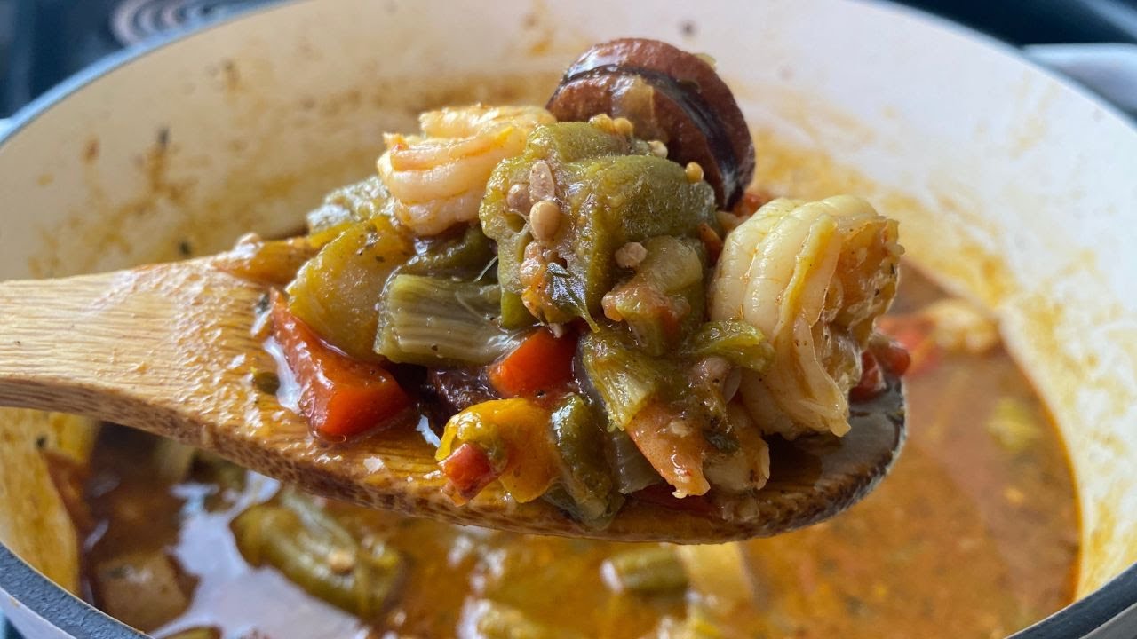 🍤 Shrimp and Okra GUMBO!  No Roux Gumbo | Easy Shrimp Gumbo w/ Sausage No Roux Gumbo