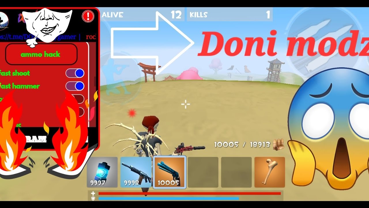 Rocket royale hack gamplay using doni modz.😱😱#rocketroyalegameplay #gameplay
