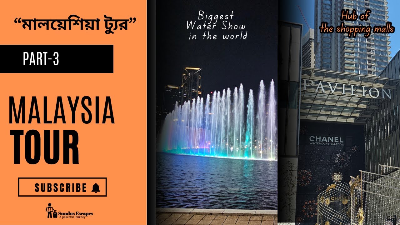 Malaysia Tour | Part-3 | KL Day Tour, Batu Caves, Pavilion Mall, Night Market & Petronas Water Show