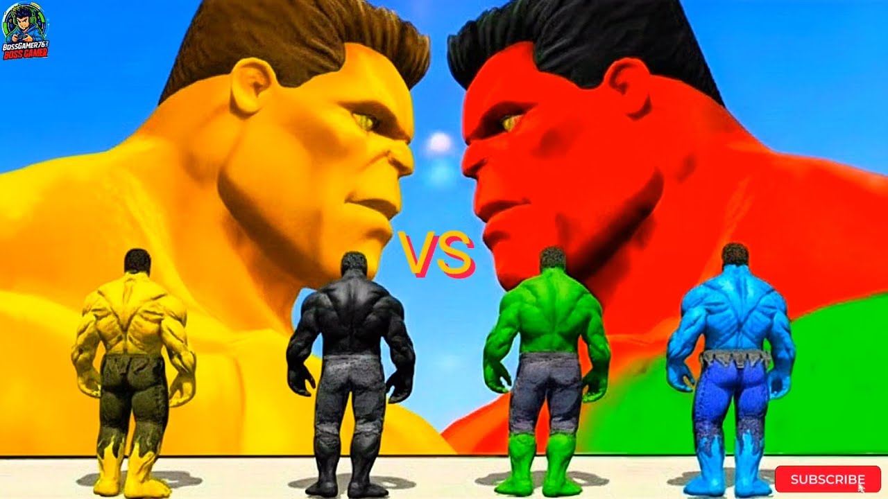 Hulk Mega Ramp Stunts 😱– Red Hulk Dominates or Fails?🤔 Full Impossible Challenge | BossGamer763