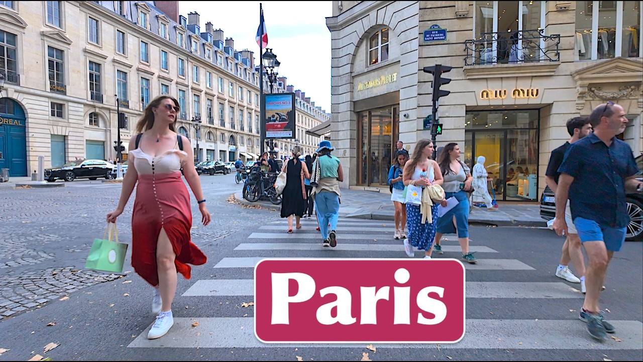 Paris, France 🇫🇷 - Paris summer walking tour - Paris luxury shopping, 21 August 2025 - Paris 4K