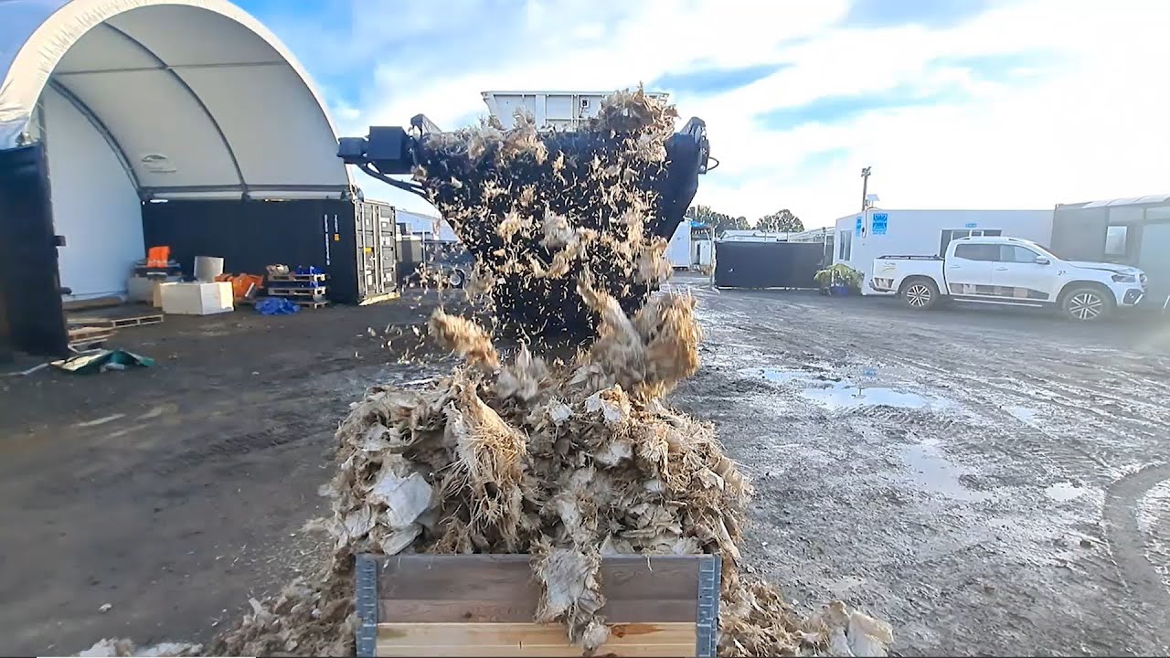 Terex Ecotec TDS820 Slow Speed Shredder - Orchard reflective ground cover rolls