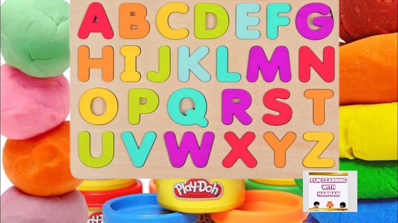 ABC PUZZLE! 🧩Wooden Alphabets in Playdough | Sensory Letter Learning for Ages 2-6