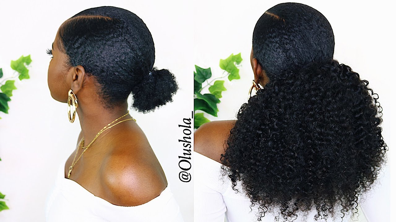 THE BEST KINKY CURLY DRAWSTRING PONYTAIL EXTENSION| UNDER $127