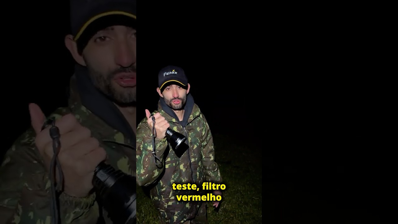 Essa LANTERNA DE CA&Ccedil;A com FILTRO VERMELHO e VERDE | HT18R