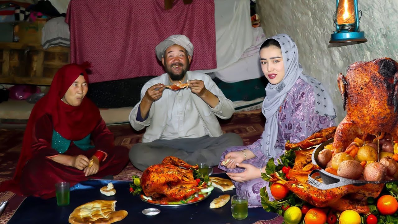 Living Like 2000 Years Ago | Afghan Couple’s Primitive Cave Life & Cooking