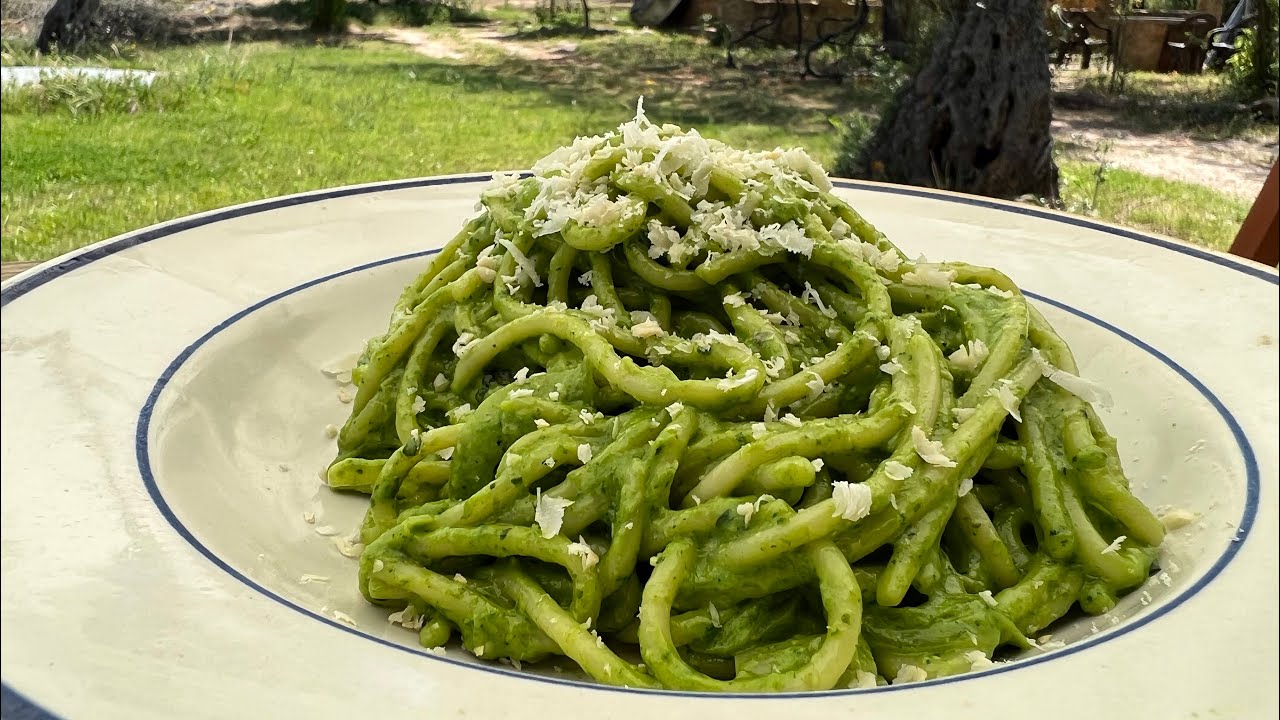 ESPAGUETIS AL PESTO, RIQUISIMOS Y FACIL DE HACER, CON ALBAHACA Y ESPINACA