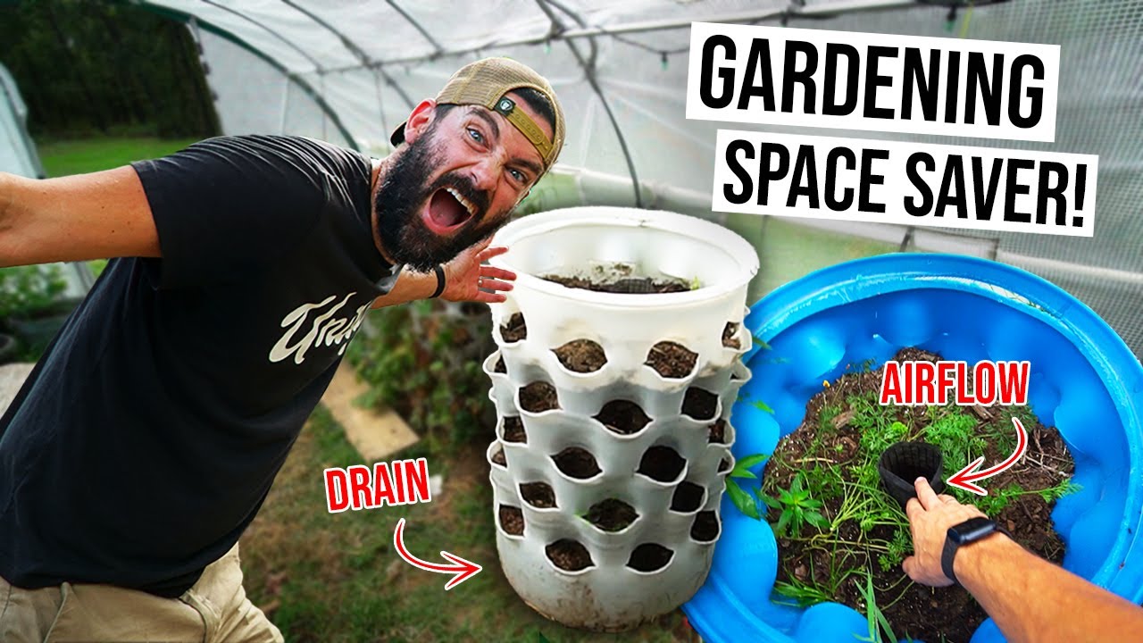 Using Easy DIY Vertical Garden Towers to MAXIMIZE SPACE!