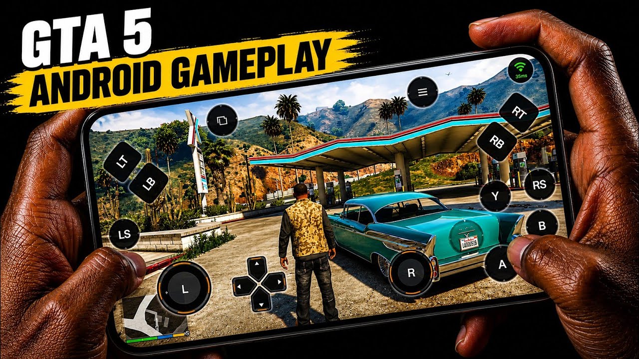 GTA V GAMEPLAY ON ANDROID USING CHIKII CLOUD GAMING