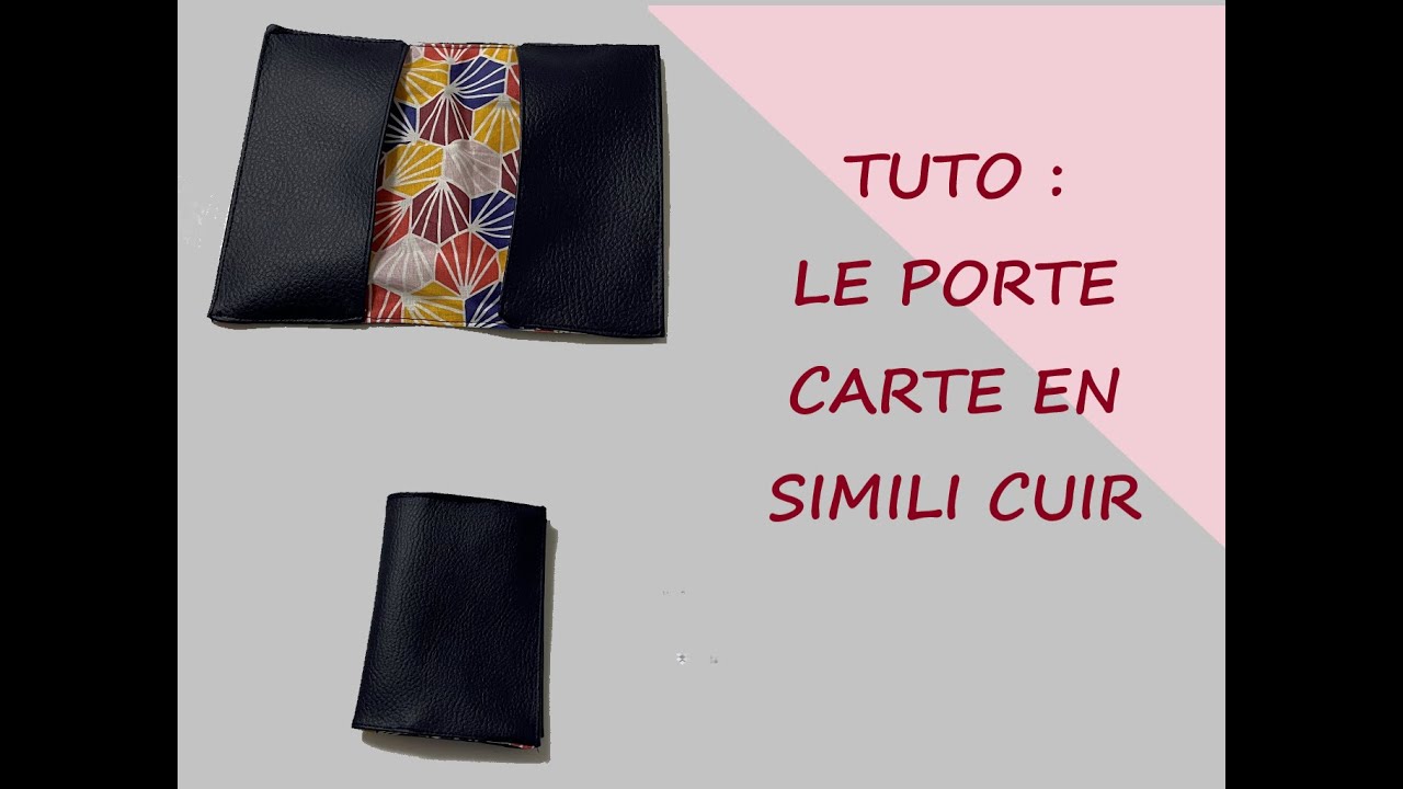 Tuto Couture DIY : un porte carte en simili cuir à moins de 2€