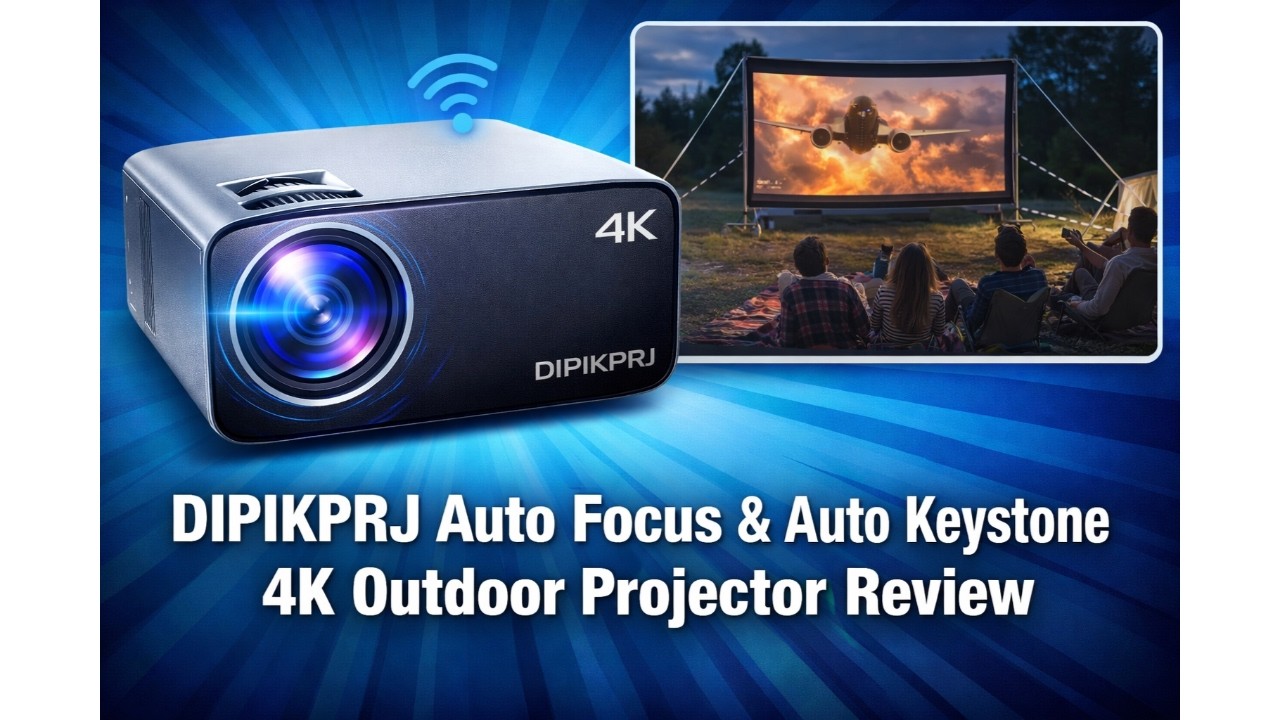 📽️ DIPIKPRJ Auto Focus & Auto Keystone 4K Outdoor Projector Review ✨
