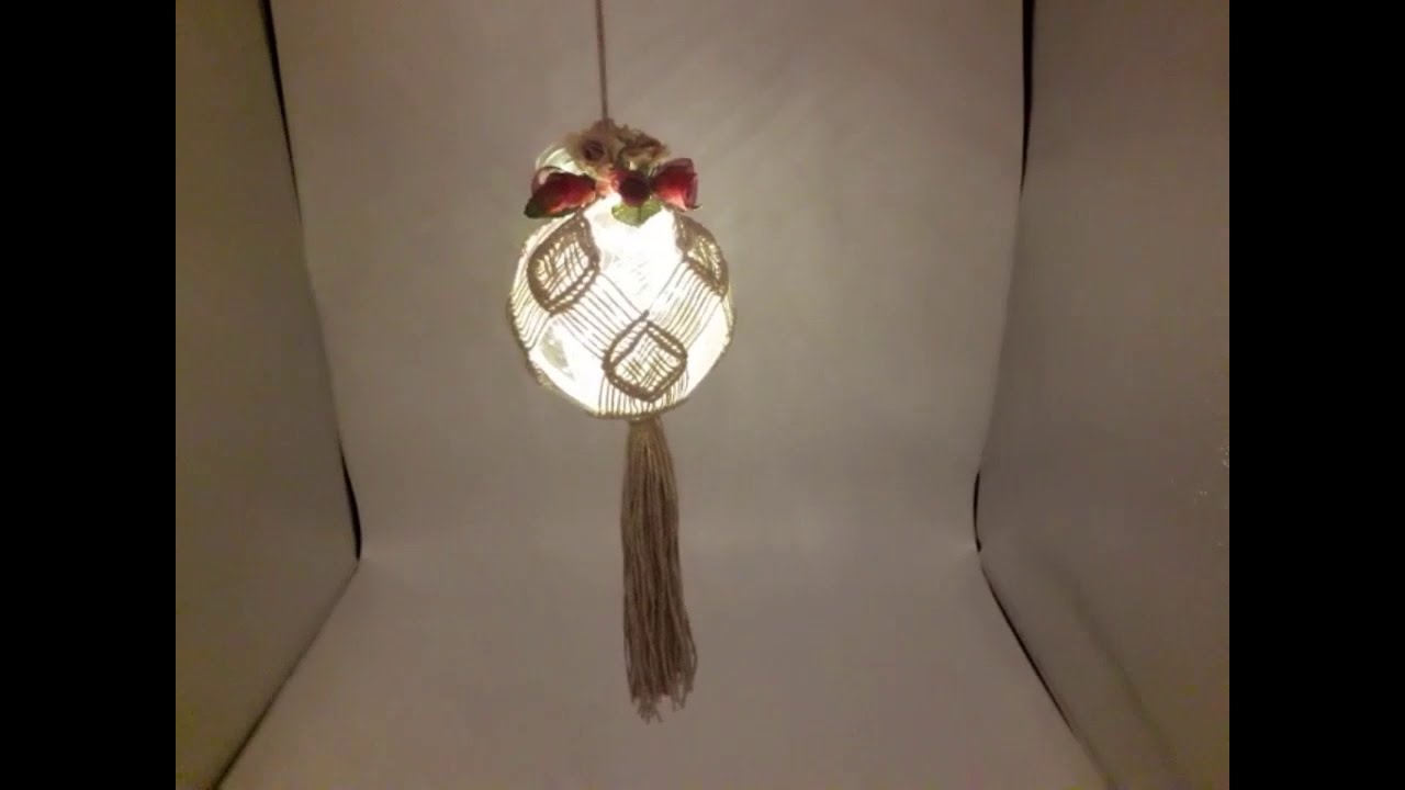 macrame palla luminosa tutorial