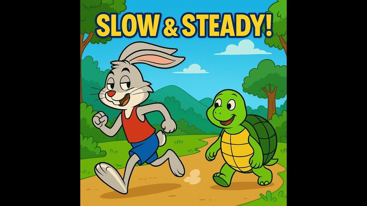 Slow and Steady Wins the Race 🐢🐇 | The Hare and The Tortoise | story in English |  moral lesson