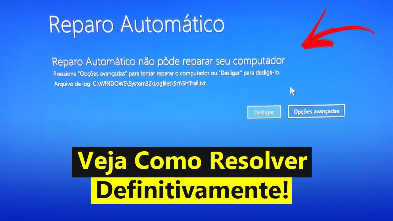 Windows Não Inicia, Tela de Reparo Automático - Como Resolver (Resolvido)