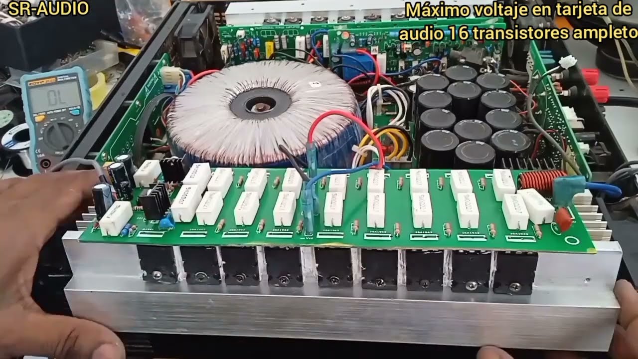 tarjeta de audio clase AB 16 transistores de ampleto voltaje máximo 125v+ GND 125v- modificado