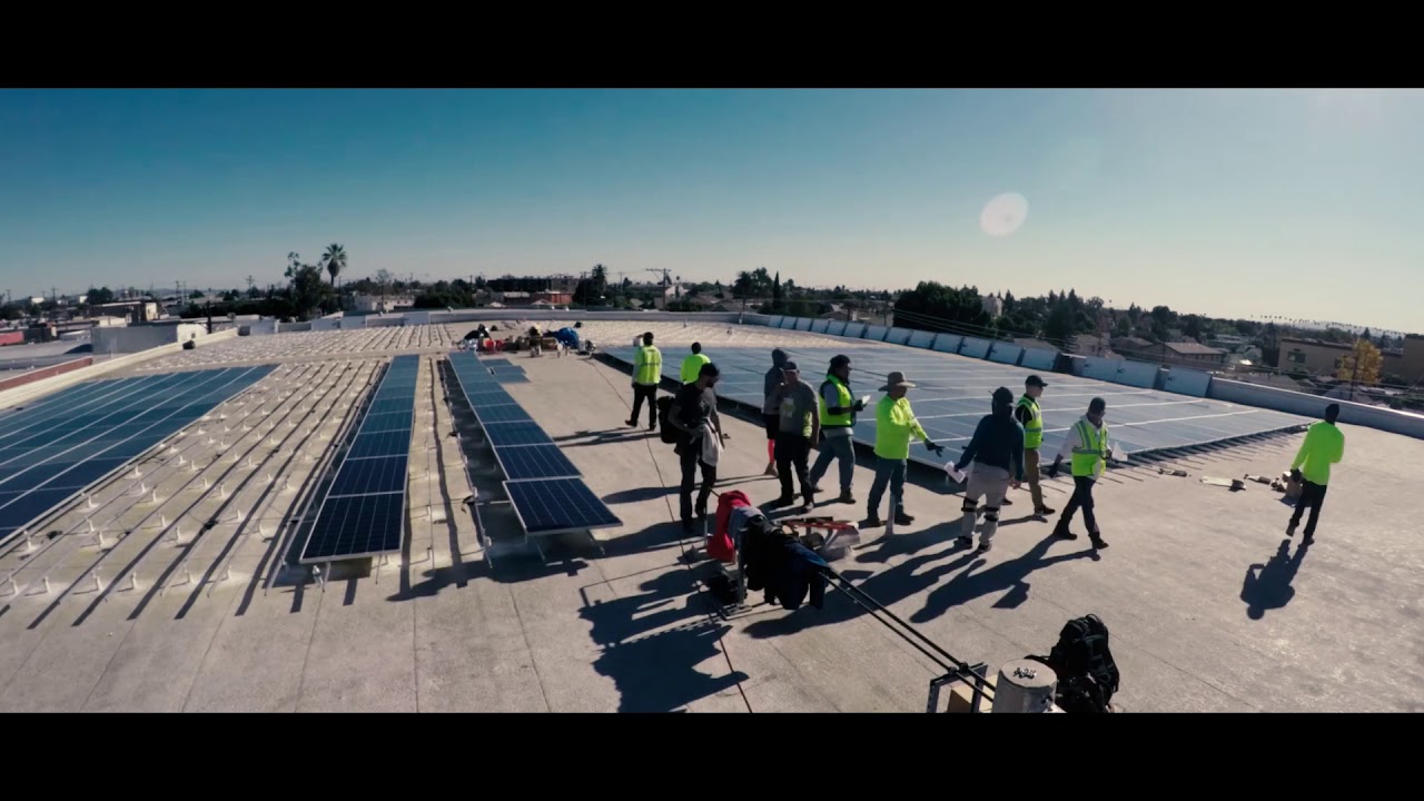 Commercial Solar Install Time Lapse | 214 kW | Go Pro