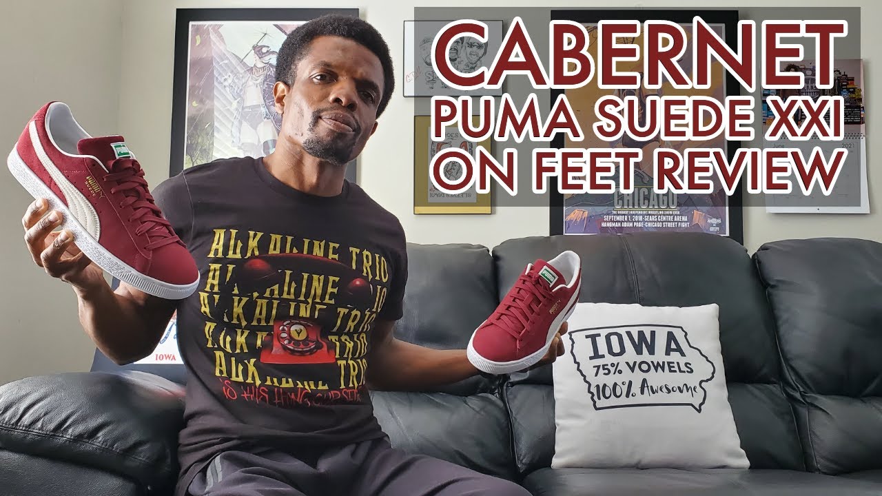 Мои первые кроссовки Puma. Обзор Puma Suede Classic XXI Cabernet On Feet (374915 06)