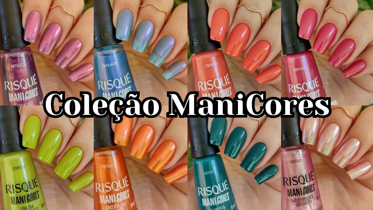 ESMALTE RISQUÉ COLEÇÃO MANICORES LANÇAMENTO COM COMPARAÇÃO DE CORES