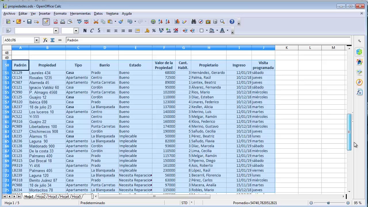 Tema 4. Sección 1. Listas de datos: filtros y orden.