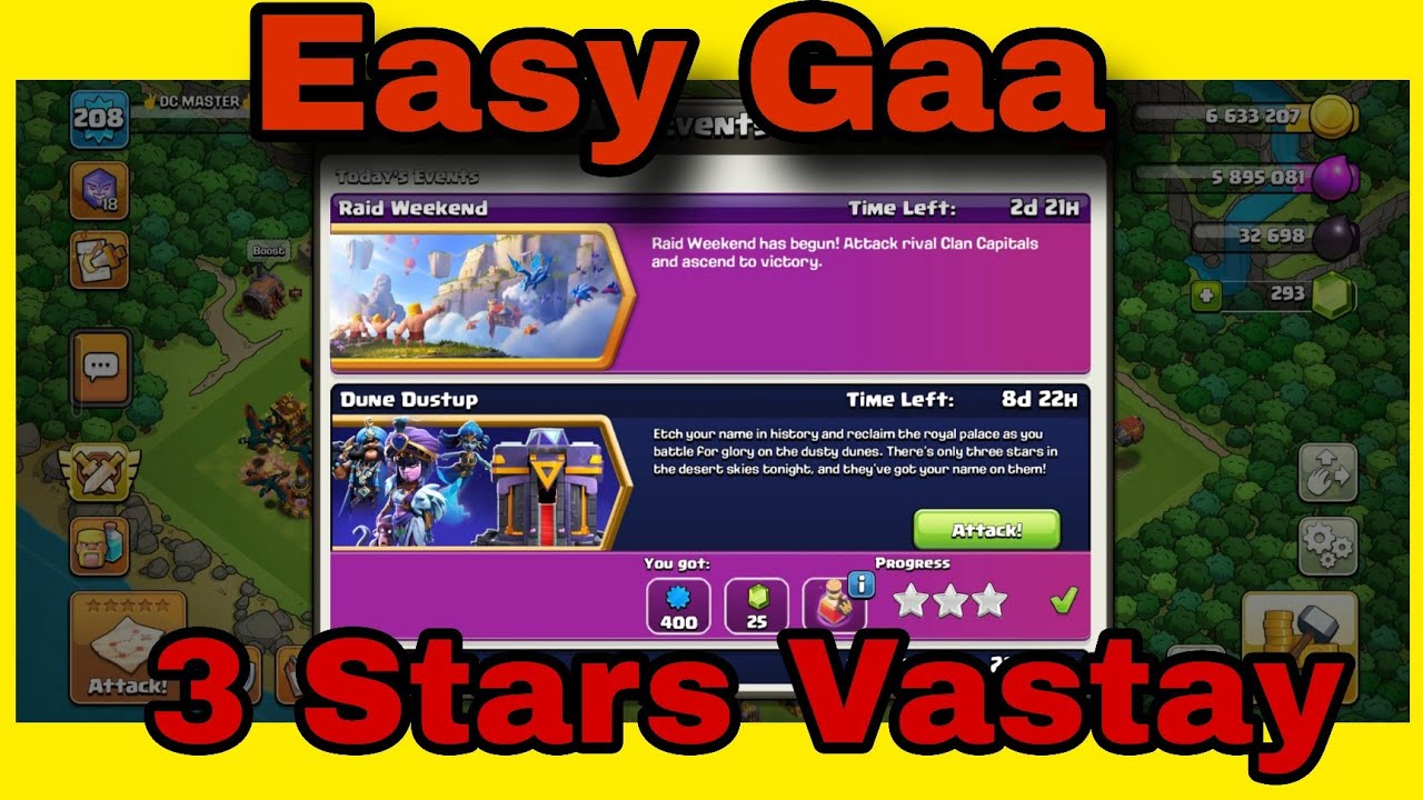 GET EASY 3 STAR DUNE DUSTUP CHALLENGE EXPLANATION IN TELUGU | #telugucoc #coctelugu #clashofclans