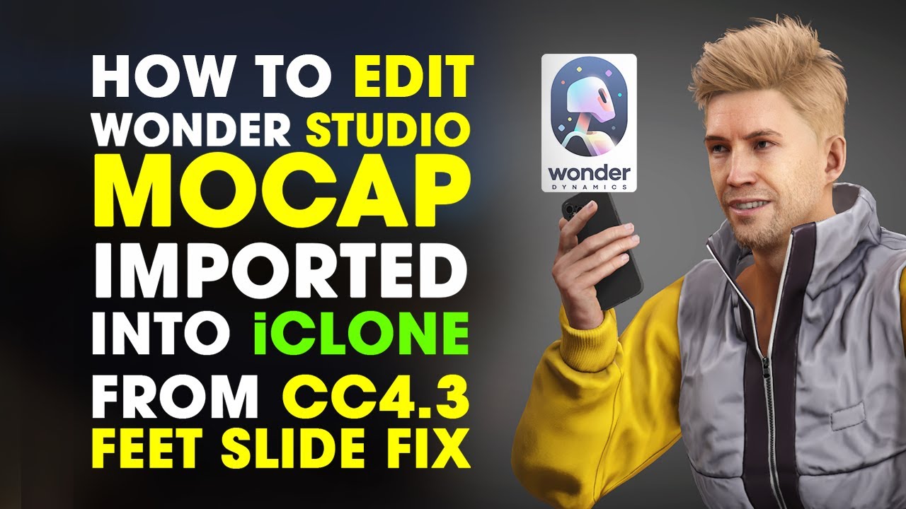 Wonder Studio ~ How to Edit Wonder Studio Mocap in iClone 8 + CC4 | No Mocap Suit