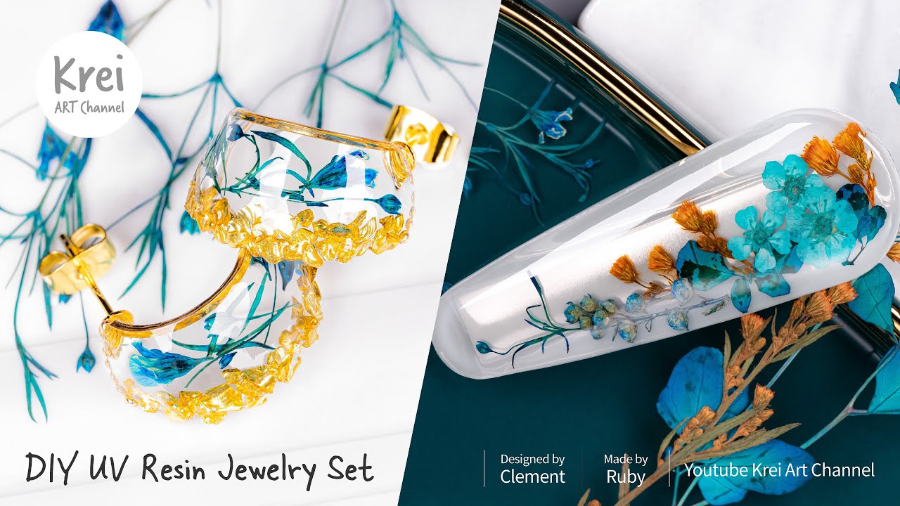【UVレジン】優美なナイルブルーのアクセサリーのクラフト~ UV Resin - Crafting Graceful Nile Blue Accessories!!