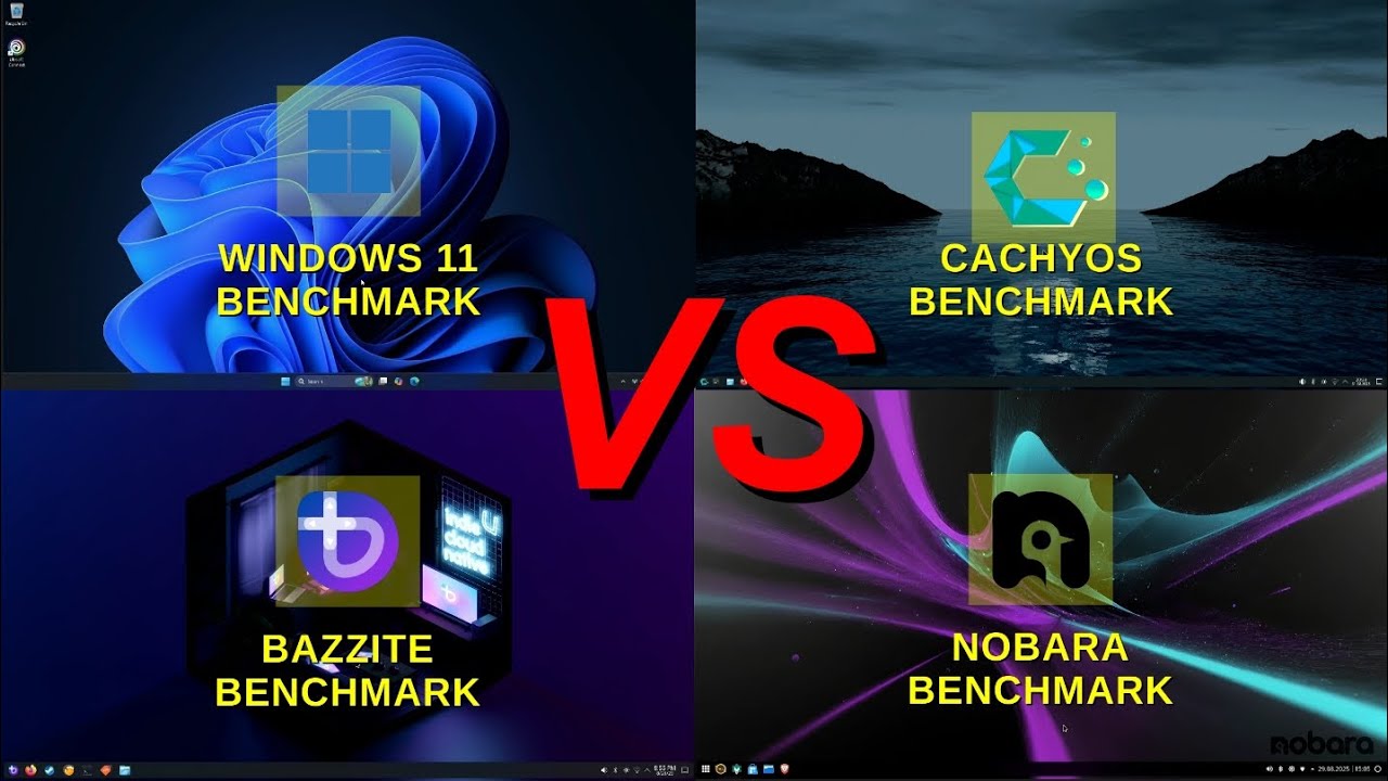Windows 11 vs CachyOS vs Bazzite vs Nobara | Gaming FPS Benchmark Test