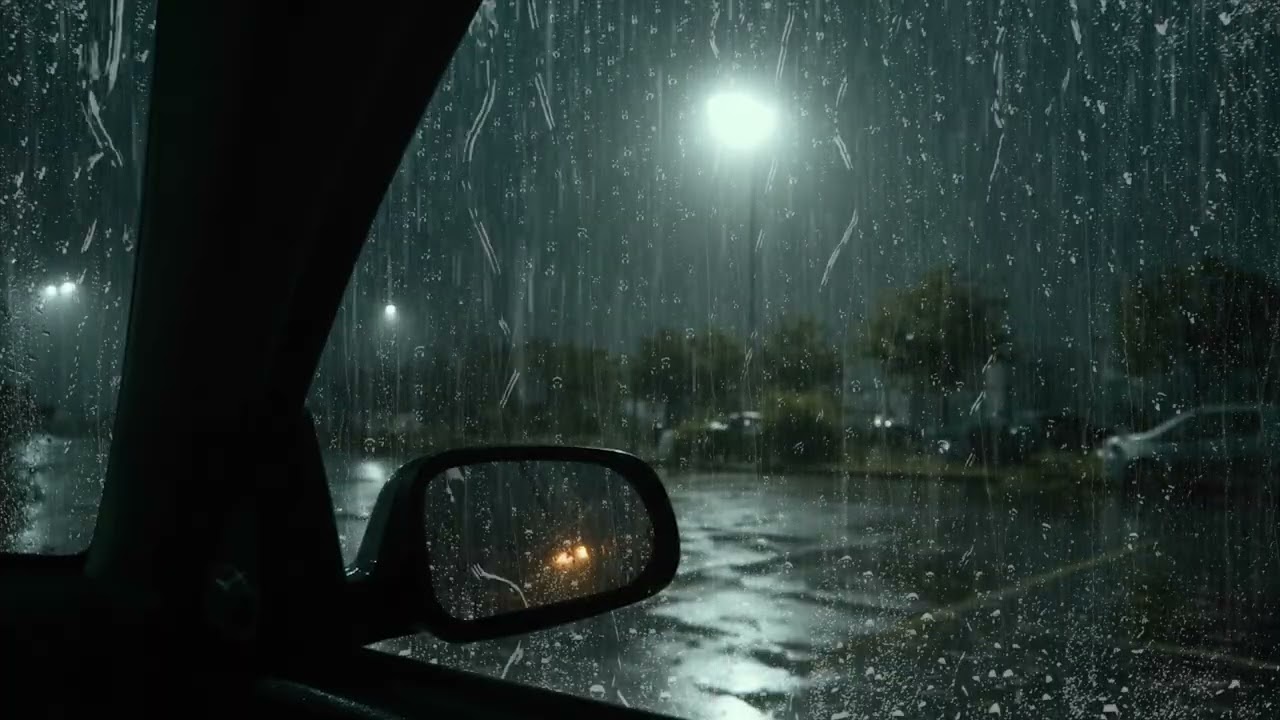 Your Brain Will Calm Down in 3 Minutes 🌧️🚗  Heavy Rain on Car Roof 10 Hours