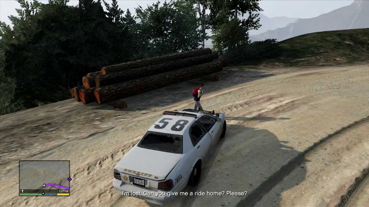 GTA 5 Adventures  - Crazy Hitchhiker