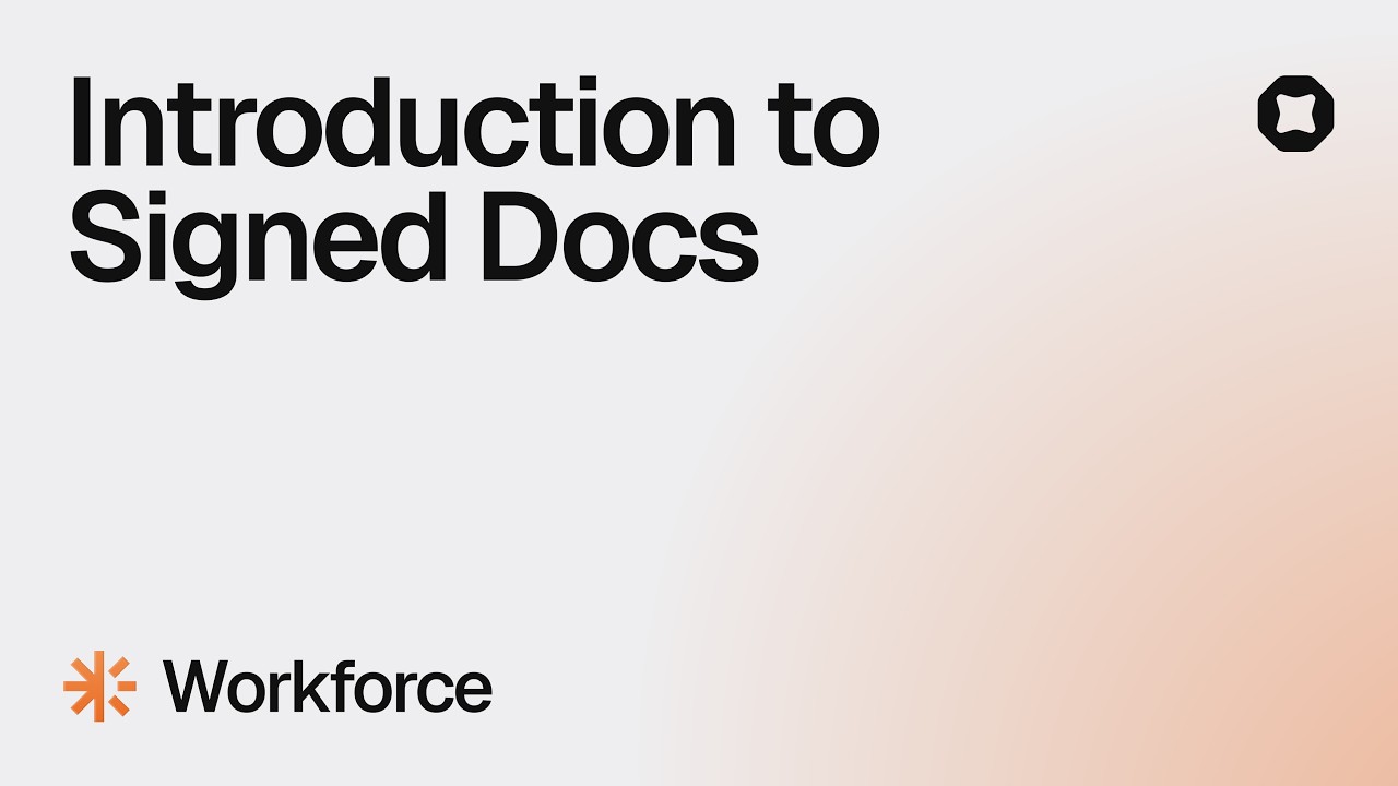 Introduction to signed docs