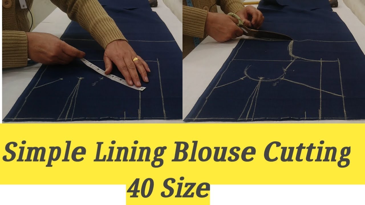 Simple Lining Blouse Cutting / 4 Tucks Lining Blouse Cutting in Easy Way