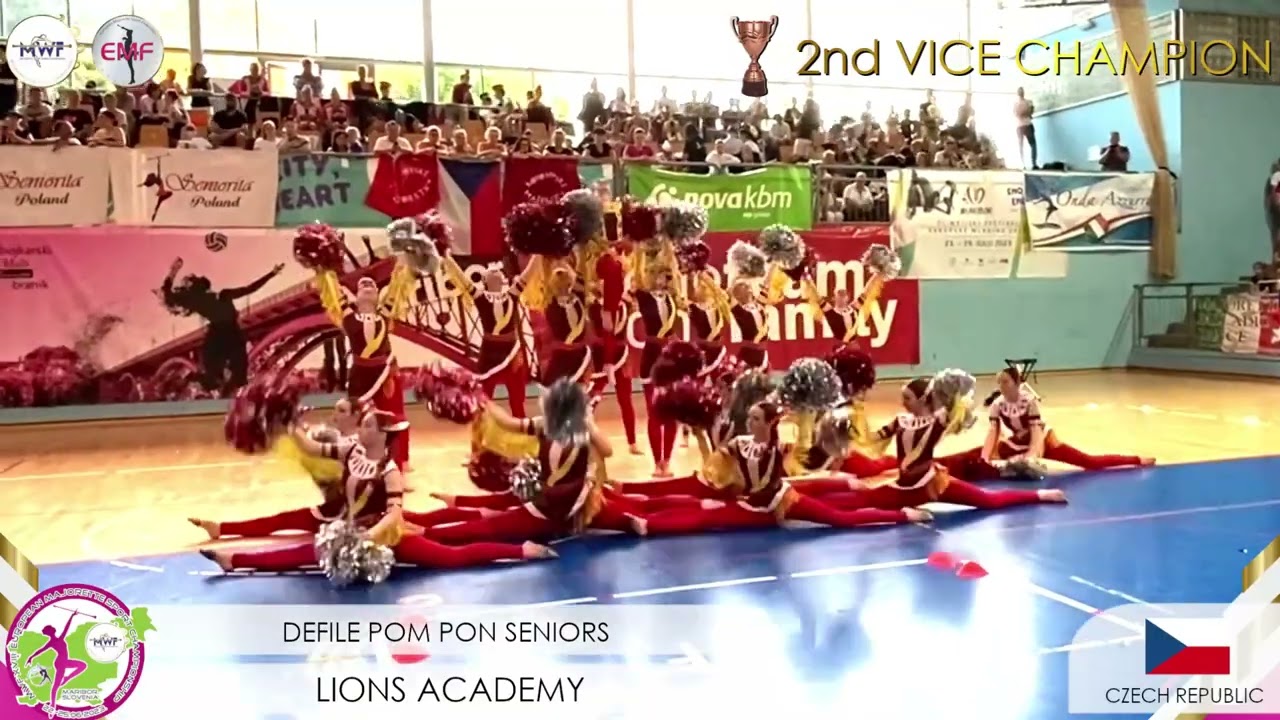 MWF/ 🏆 EUROPEAN 2nd VICE CHAMPION 2023. 🏆DEFILE POM PON SENIORS / LIONS ACADEMY - CZ