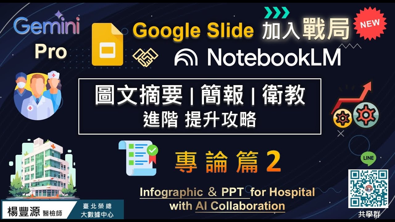 NotebookLM 與Google Slides的進階圖文攻略：AI賦能醫研圖文x簡報術-專論篇2  #NotebookLM #google slide #Gemini #infographic