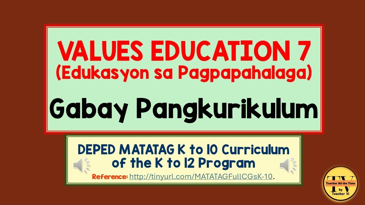 DEPED MATATAG VALUES EDUCATION 7 CURRICULUM GUIDE #depedmatatag #gmrc