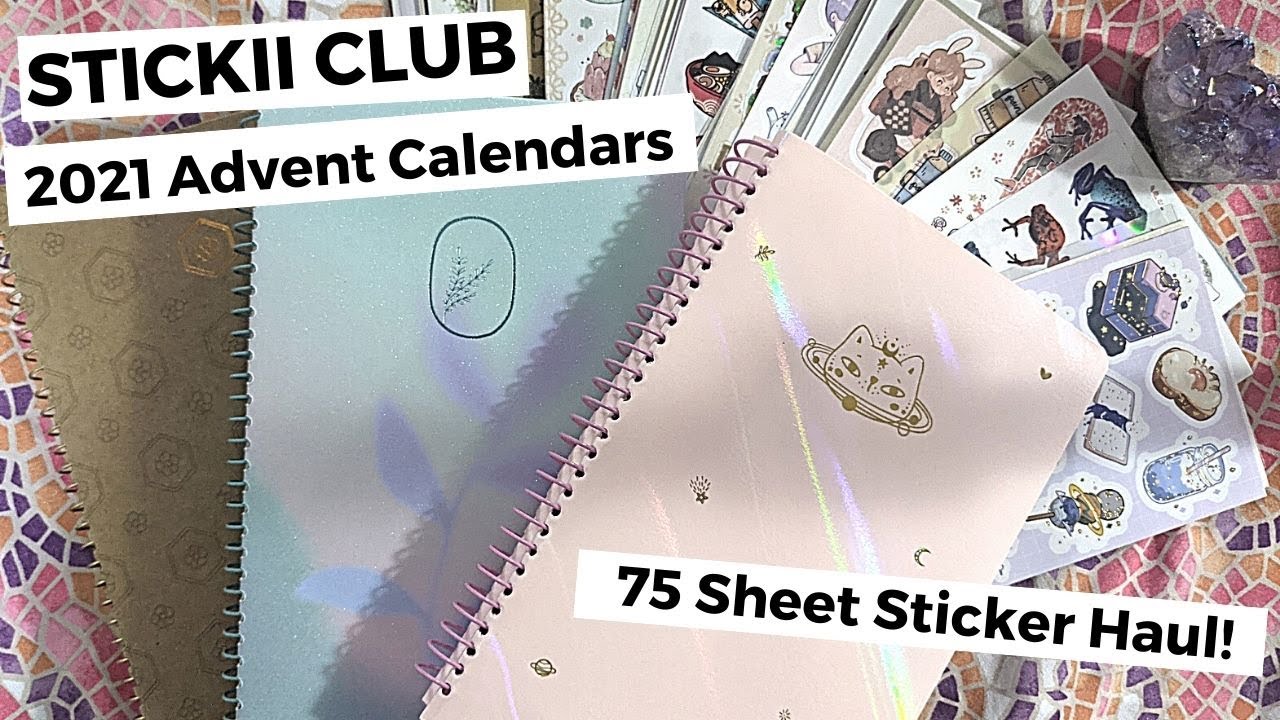 STICKII CLUB 2021 Advent Calendar Unboxing - 75 sheets of stickers revealed! 🎄 Major Spoiler Alert!