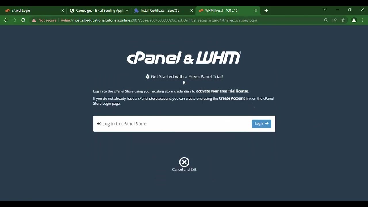 How To Install WHM/Cpanel, From Scratch  And SSL Certificate