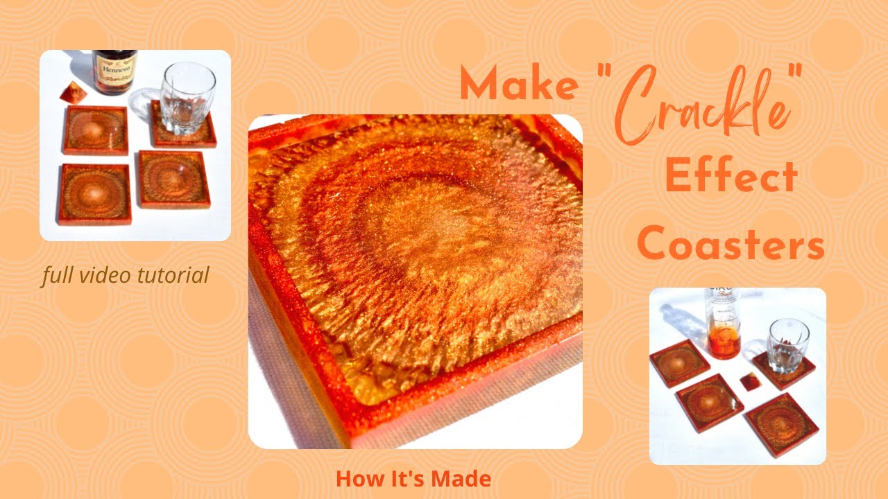 &ldquo;CRACKLE Effect&rdquo; Square Resin Coasters in 3 EASY Steps [Step-by-Step Video Tutorial] #82